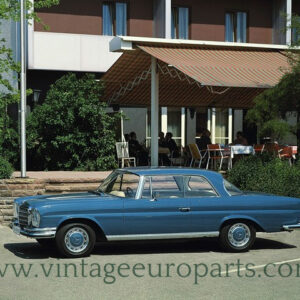 Brilliantly blue Mercedes W111 Coupe.