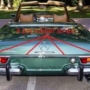 Rear Rubber Strips fits Mercedes W113 280sl W111 280se 3.5 coupe convertible cabriolet