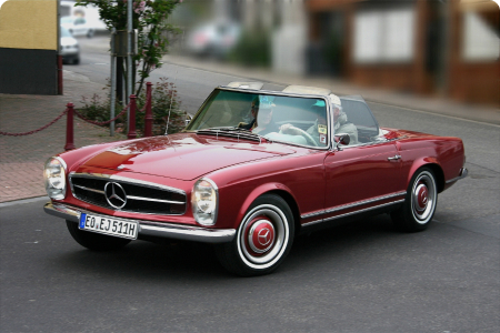 A beautiful Mercedes restored using premium Vintage Mercedes parts
