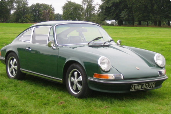 A stunning vintage Porche in Forest Green