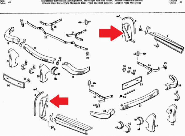 RIGHT And LEFT Splash Guard Fits Mercedes W121 190SL 1218800343 / 1218800443 - Image 2