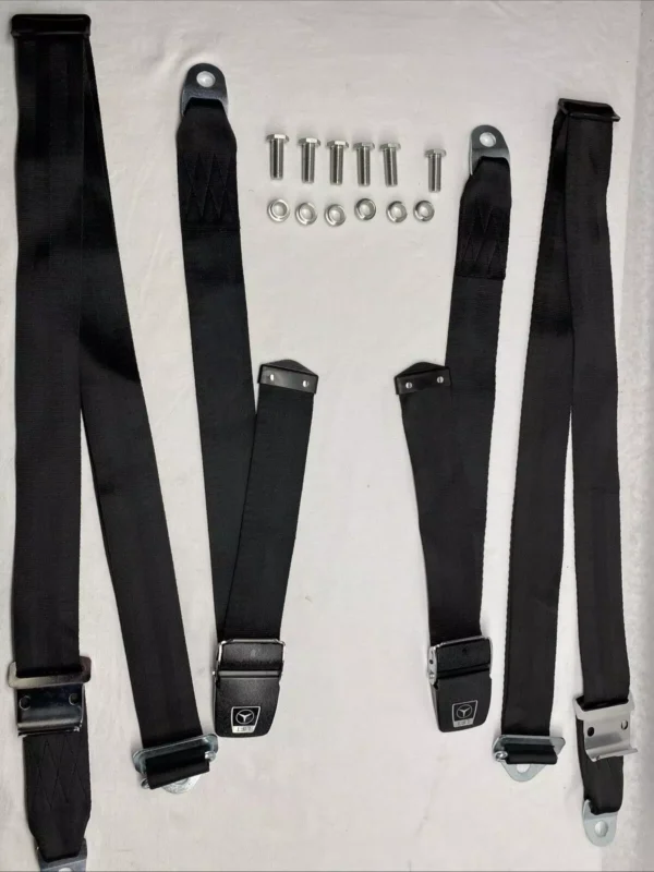 RESTORED 3 POINT SHOULDER AND LAP KANGOL SEAT BELTS FOR MERCEDES W113 W111 W109