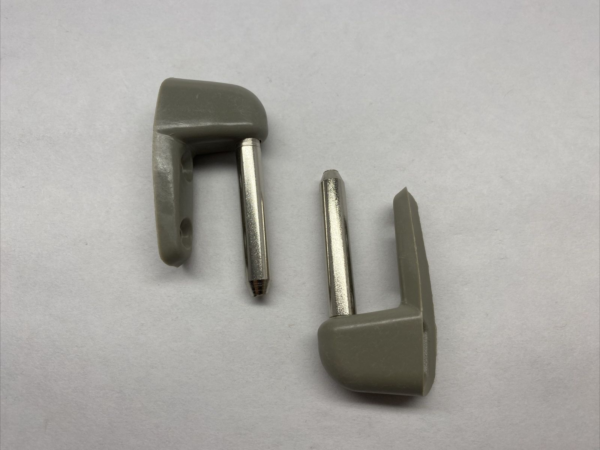 Pair of Grey Sunvisor Clips fits Mercedes Cabriolet W111 300SE 280SE 250SE 220SE