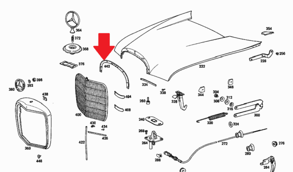 Rubber Seal for Front Grill Fits Mercedes W120 W121 W110 W111 W112 1118885098 - Image 2