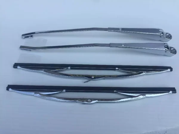 Set of 13 Inch Wiper Blades and Chrome Arms fits Mercedes W111 W113 280SE 280SL