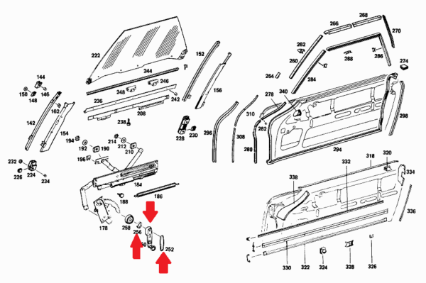 Complete Window Crank Handle with Pad for Mercedes W108 W111 W113 1087600102 - Image 3