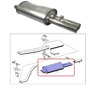 Exhaust Muffler fits Mercedes Benz W113 230SL 250SL 280SL 1134911301