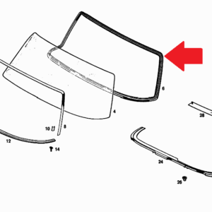 New Windshield Seal fits W111 220SE 250SE 280SE Coupe Cabriolet 1116705639