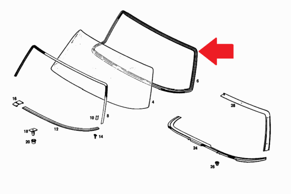 New Windshield Seal fits W111 220SE 250SE 280SE Coupe Cabriolet 1116705639