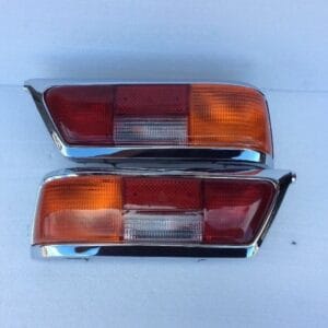 Pair of Complete Late Style Amber Tail lights fits Mercedes W113 280SL