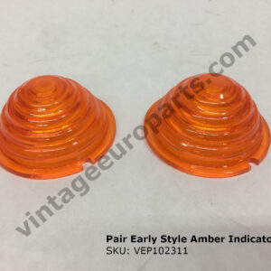 Pair of Early Style Amber Indicator Light Lens Fits Mercedes W121 W120 190SL Ponton