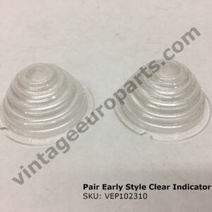 Pair of Early Style Clear Indicator Light Lens Fits Mercedes W121 W120 190sl Ponton