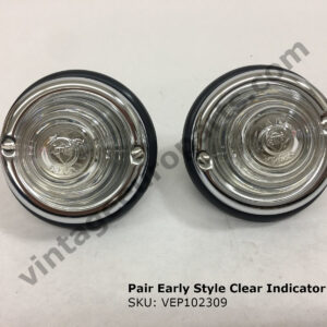 Pair Early Style Clear Indicator Lights Fits Mercedes W121 W120 190SL Ponton