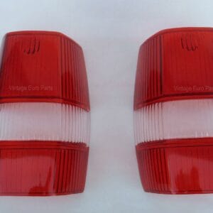 Pair of Red Taillight Lens fits Mercedes 190sl W121 ponton