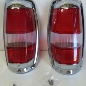 Red taillight with chrome fits Mercedes W121 W120 190sl Ponton OEM Equivalant
