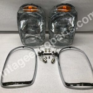 Pair Euro Style Headlights with Bosch Glass for W113 Pagoda