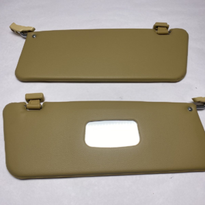 Pair of Beige Colored Sun Visors with Clips Fits R107