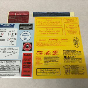 Engine Bay Decals FITS MERCEDES W113 Pagoda