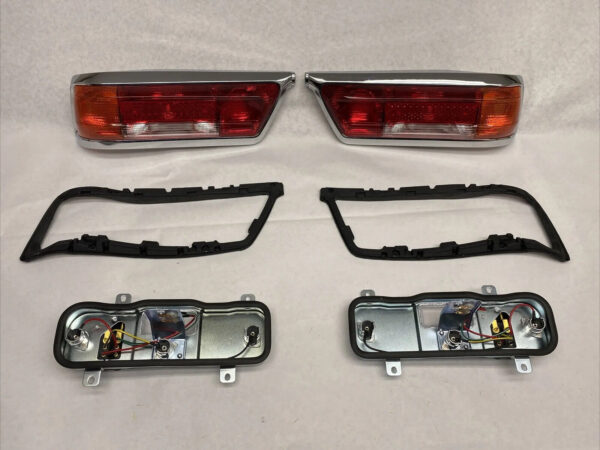 Pair Amber Early Style Taillights fits Mercedes W111 220SE 250SE 280SE 1963-1969 - Image 3