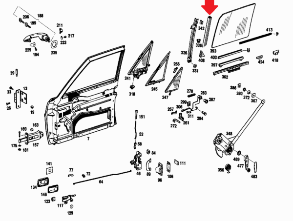 2 Meter Window Slide Channel fits Mercedes W108 W110 W111 W114 Ponton - Image 5