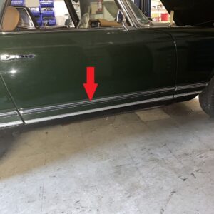 Used right Door CHROME MOLDING 230sl 280sl w113 63 to 71 PAGODA PAGODE