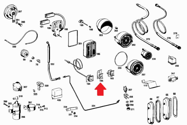 Fuel Gauge Late Style fits W111 W113 230 250 280 SE SL Mercedes - Image 4