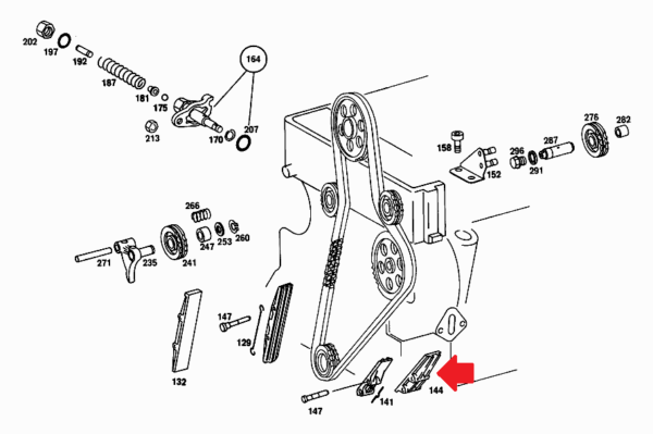 Short Chain Guide fits Mercedes W109 W111 W113 M100 M129 M130 1150520716 - Image 4