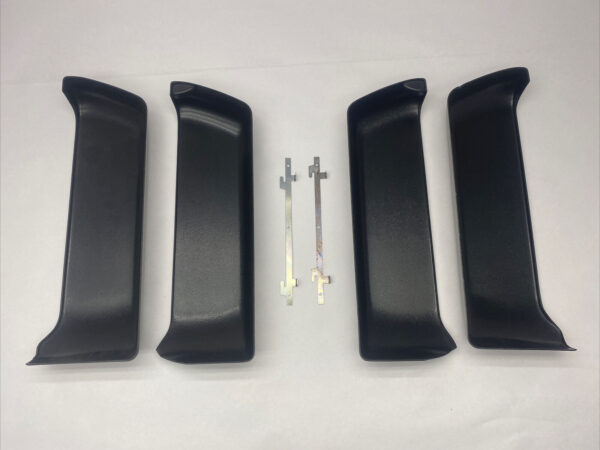 Pair of Black Non-Upholstered Door Pockets fits Mercedes R107 10772005740 - Image 3