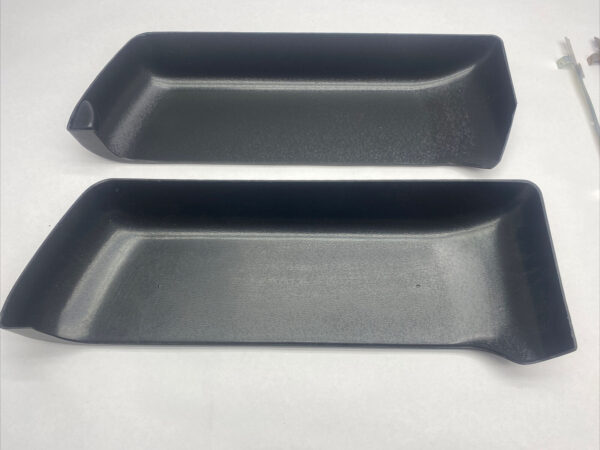 Pair of Black Non-Upholstered Door Pockets fits Mercedes R107 10772005740 - Image 5