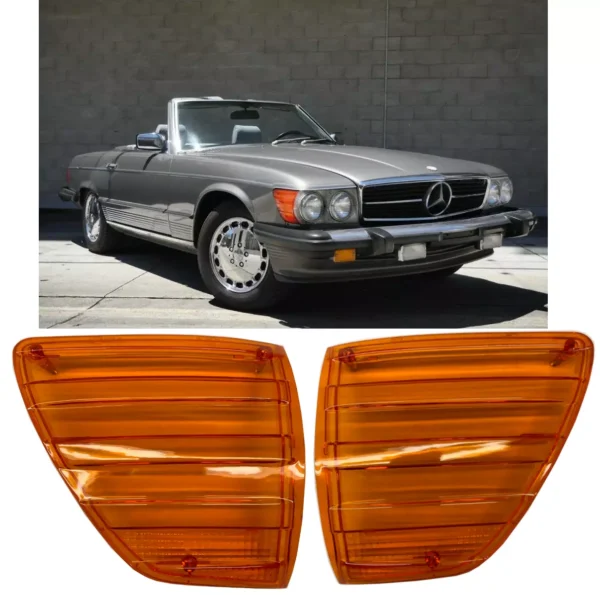 Pair of Indicator Lenses fits Mercedes R107 380SL 450SL 450SLC 560SL