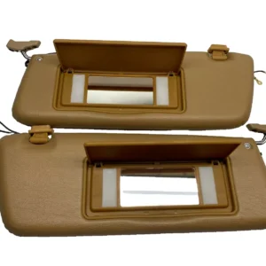 Pair of Palomino Colored Sun Visors with Vanity Mirrors Fits R107 560SL