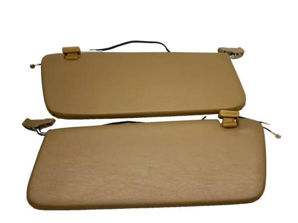 Pair of Palomino Colored Sun Visors with Vanity Mirrors Fits R107 560SL - Image 3