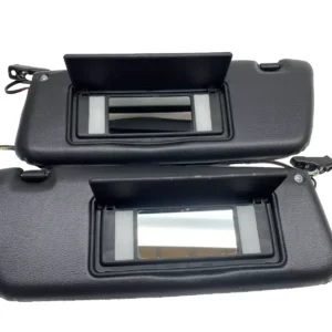 Pair of Black Colored Sun Visors with Vanity Mirrors Fits R107 560SL