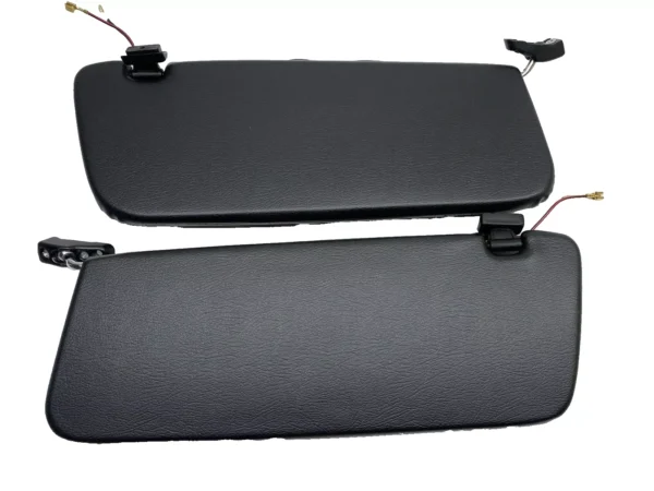 Pair of Black Colored Sun Visors with Vanity Mirrors Fits R107 560SL - Image 2