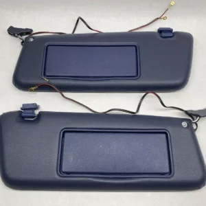 Pair of Blue Colored Sun Visors with Vanity Mirrors Fits R107 560SL