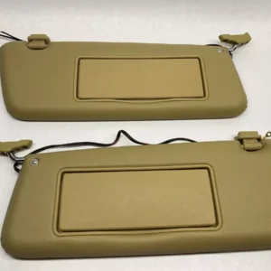 Pair of Beige Colored Sun Visors with Vanity Mirrors Fits R107 560SL