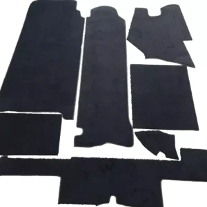 7 pcs Black Velour Trunk Carpet Kit Fits Mercedes R107 380SL 450SL 500SL 560SL