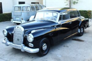 There are many instances of classic Mercedes-Benz cars in iconic movies such as this Mercedes-Benz 300D (shown in the picture) from the movie Adenauer in Octopussy