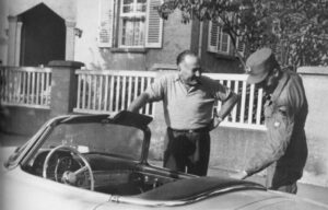 Elvis Presley and his 1960 Mercedes-Benz 190SL. He is one of many famous people who own vintage Mercedes-Benz cars