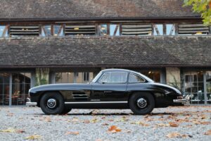 Here in this picture is a 1955 Mercedes-Benz 300SL Gullwing much like one that Frank Sinatra owned; he is one of several famous people who own vintage Mercedes-Benz cars