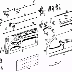 Door Check Rubber fits Mercedes W111 Coupe Cabrio 0009879140
