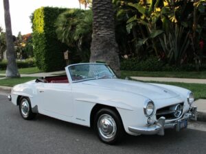 A picture of a stunning 1955 Mercedes-Benz 190SL; one of the results in the quiz Which Vintage Mercedes-Benz Model Matches Your Personality