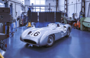 The Mercedes-Benz W196 R Stromlinienwagen (in this picture) is considered one of the top selling vintage Mercedes models