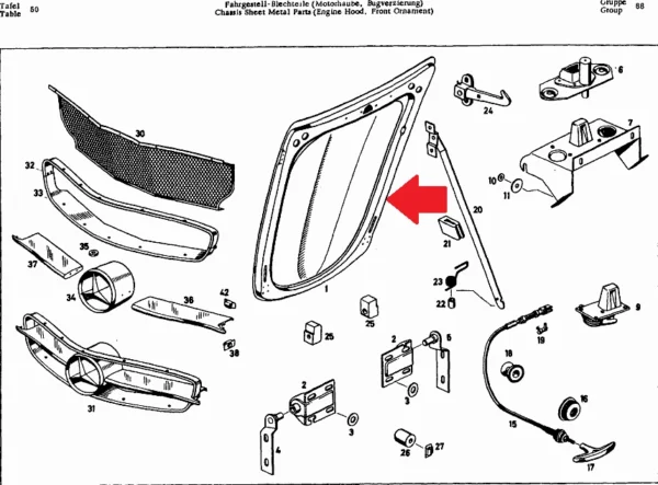 New Aluminum Hood fits Mercedes W121 190SL 1218800056 - Image 10