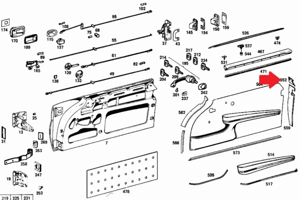 Used Pair of Upper Door Jam Chrome Covers fits Mercedes W111 W112 Coupe Cabrio - Image 3