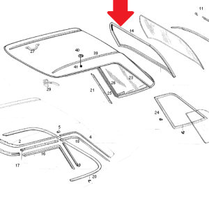 OEM Hard Top Rear Window Seal fits Mercedes W113 230sl 250sl 280sl 1136700039