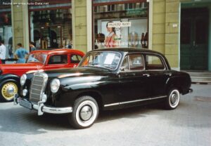 This Mercedes-Benz W105 (219). in the picture, is one of the more rare vintage Mercedes models.