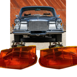 Amber 2x Indicator Lights fit Mercedes W108 W109 W111 W112 220SE 280SE 3.5 Coupe