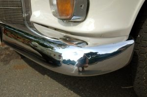 Rechroming Mercedes Trim and Bumpers takes special skill to make it look like the one in the picture